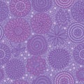 Circle flower group seamless pattern