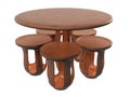 Circle Flower Table Chair Set_Raster