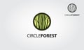 Circle forest logo illustration.