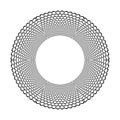 Circle frame. Abstract geometric rotation pattern