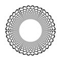 Circle frame. Abstract geometric rotation pattern
