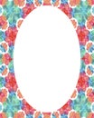 Circle Frame Background with Colorful Decorated Borders Royalty Free Stock Photo