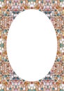 Circle Frame Background with Decorated Borders Royalty Free Stock Photo