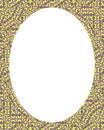 Circle Frame Background with Decorated Ornate Borders Royalty Free Stock Photo