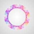 Circle frame. colorful wave-shaped bright gradient frame. Stylized Guilloche Element