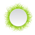 Circle frame with green grass