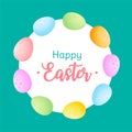 Bright Easter background of eggs