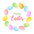 Bright Easter background of eggs