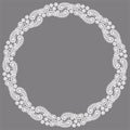 Circle Frame. Lace Vector Background. Royalty Free Stock Photo