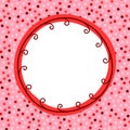 Circle frame red dots frame