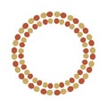 Circle Frame Of Spiritual Beads Vector Illustration Royalty Free Stock Photo