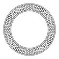 Circle frame with Star of David pattern, also known as Kagome lattice
