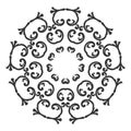 abstract geometric mandala round ornament - Round simple Ornamental Border Frames with Clear Background.