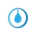 Circle geometric drop water design logo vector Royalty Free Stock Photo