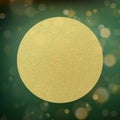 Circle gold foil on green with bokeh background. EPS 10