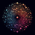 Circle Gradient Burst A burst of colorful circles featuring grad Royalty Free Stock Photo