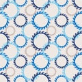 Circle greek seamless pattern with round meander wave borders. Vector EPS 10.