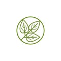 Circle Green Leaves Logo Template Illustration Design. Vector EPS 10 Royalty Free Stock Photo