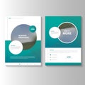 Circle Green Vector annual report Leaflet Brochure Flyer template design, book cover layout design, Abstract blue presentation Royalty Free Stock Photo