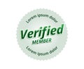 Circle green Verified Merchant Logo Badge