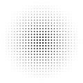 Circle halftone element, monochrome abstract graphic for DTP, pr