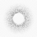 Circle halftone geometric dotted gradient pattern vector abstract white minimal texture background Royalty Free Stock Photo