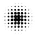 Circle halftone pattern / texture. Monochrome halftone dots. Flecks, press.