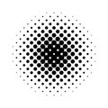 Circle halftone pattern / texture. Monochrome halftone dots.