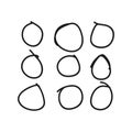 Circle hand drawn doodle style Royalty Free Stock Photo