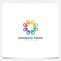 Circle hand together , teamwork , charity , community foundation logo design vector