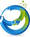 Circle handshake logo