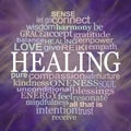 Circle of Healing Word Tag Cloud Coaster Mouse Mat Template