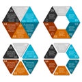 Circle hexagon infographic with 6 options