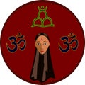 Circle with Hindu girl