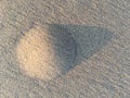 Circle and hole pattern in sand beach texture, Crab nest, Abstract background concept