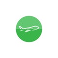 Circle icon - Airplane Royalty Free Stock Photo