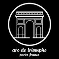 Circle Icon arc de triomphe. vector illustration Royalty Free Stock Photo