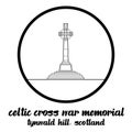 Circle icon Celtic cross war memorial. vector illustration Royalty Free Stock Photo