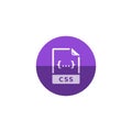 Circle icon - CSS file format Royalty Free Stock Photo