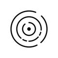 Black solid icon for Circle, wheel and gyre