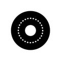 Black solid icon for Circle, wheel and gyre