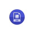Circle icon - DB File format Royalty Free Stock Photo