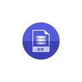 Circle icon - DB File format Royalty Free Stock Photo