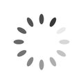 Circle Icon Of Digital Process, Isolated Vector Loading Symbol Represents Information Flow, Downloading, Uploading