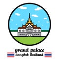 Circle icon Grand Palace. vector illustration