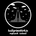 Circle icon Hallgrimskirkja. vector illustration