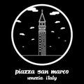 Circle Icon Line Piazza San Marco. Vector Illustration