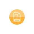 Circle icon - ISO file format Royalty Free Stock Photo
