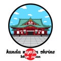 Circle Icon Kanda Myojin Shrine. vector illustration