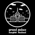 Circle icon line Grand Palace. vector illustration